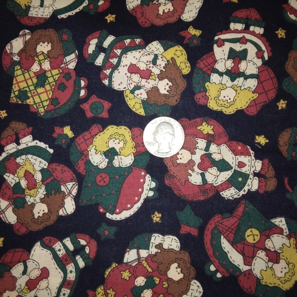 FABRIC Country Christmas Angels Fabric designed by Leslie Beck, 2.25 yards - Picture 3 of 4